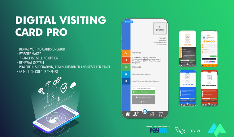 Digital Visiting Card PRO – Laravel